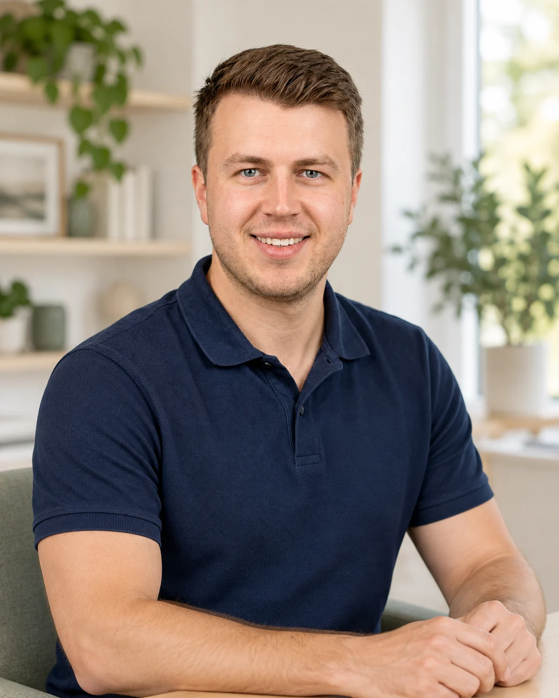 KI-generiertes Porträt von Marvin Ott auf Grundlage seines Originalfotos